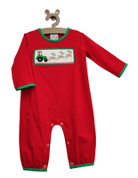 Boys Reindeer w/Tractor Romper