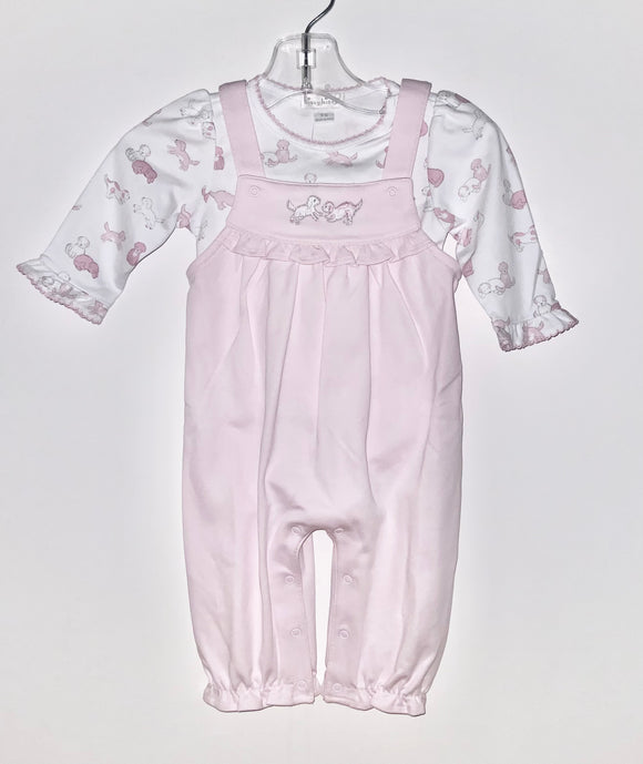Pink puppy overall