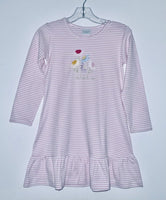 Pink stripe with flowers dress