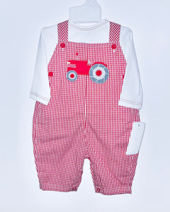 Red tractor overalls