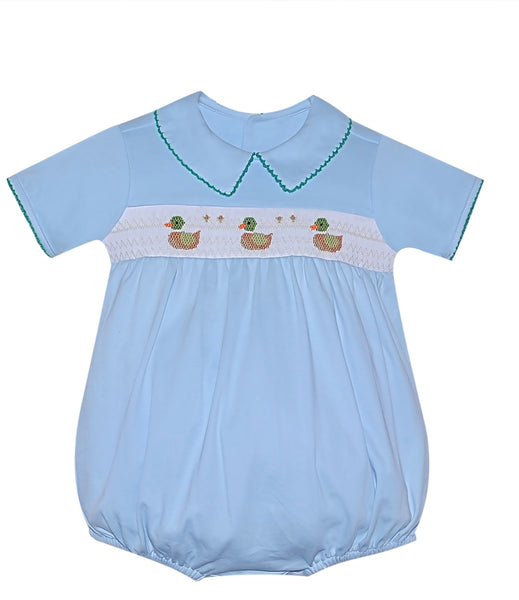 Blue smock duck bubble