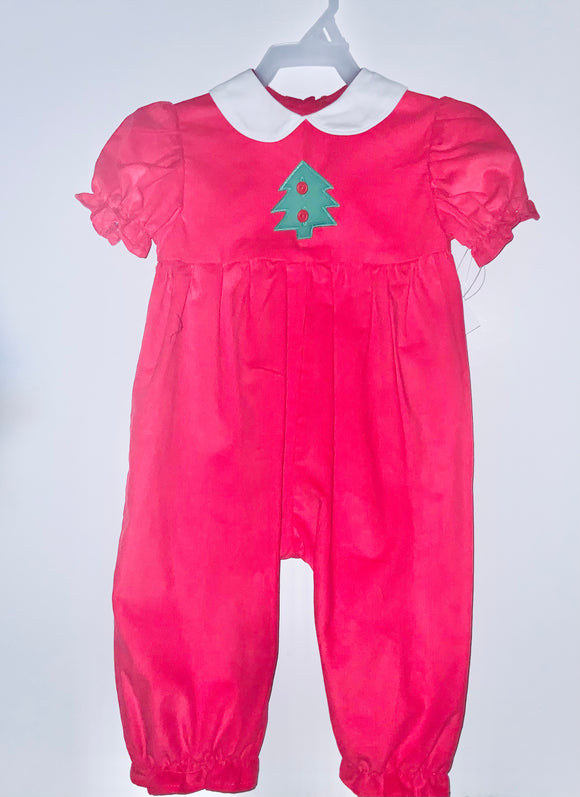 Christmas tree/heart romper with