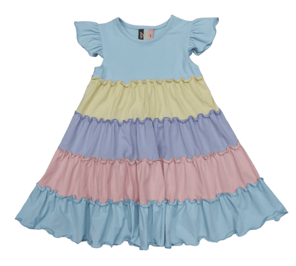 Pastel color block dress