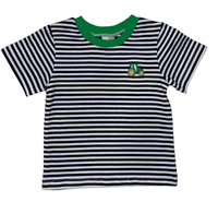 Navy stripe tractor shirt