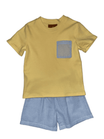 Yellow pocket T-short set