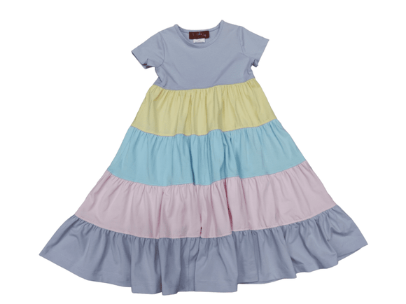 Pastel colorblock dress