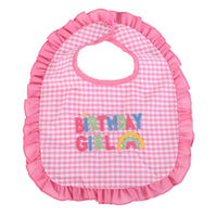 Pink birthday bib