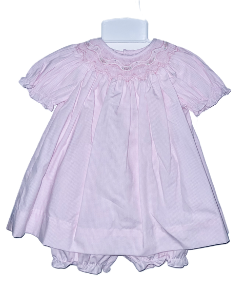 Pink smock bloomer set