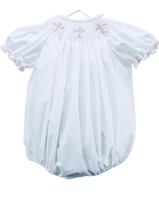 Pink cross smock bubble