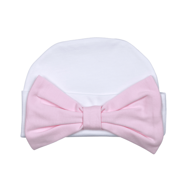 White/pink hat w/bow