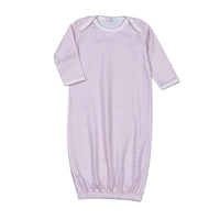 Pink check basic gown