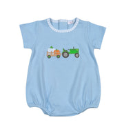 Blue pumpkin tractor bubble