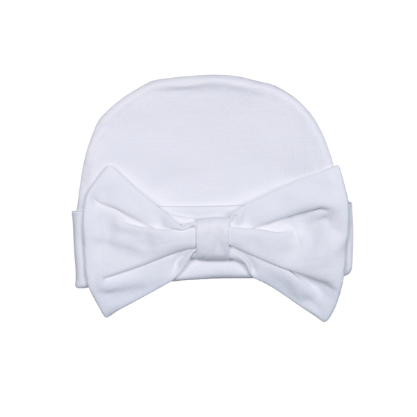 White Pima hat w/bow
