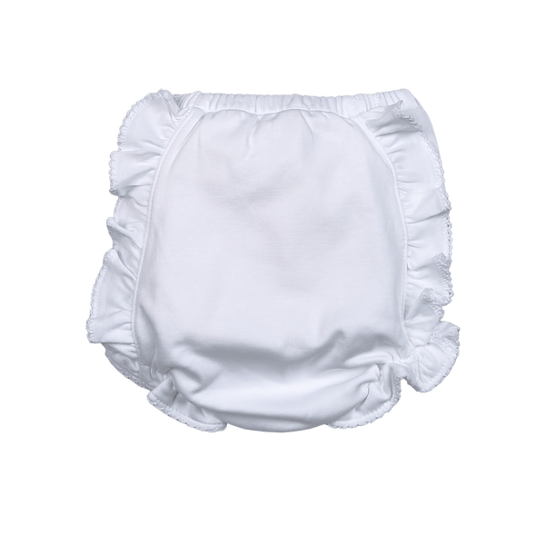 White Pima diaper cover