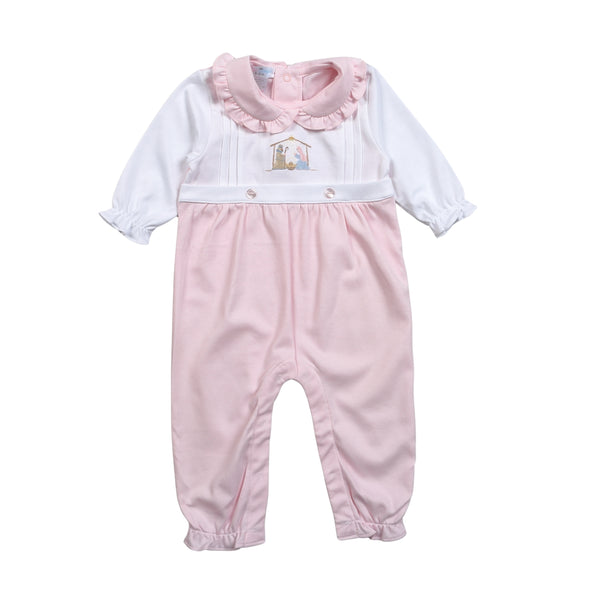 Pink Nativity romper