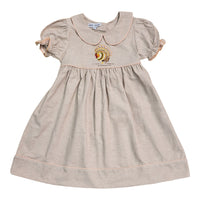 Brown chambray turkey dress