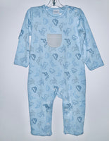 Blue Dino print romper