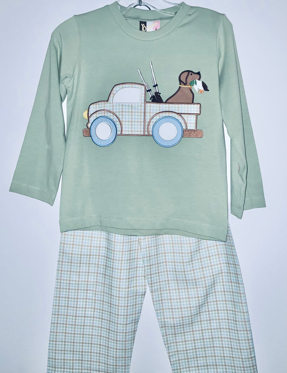 Hunting dog in truck Pant set
