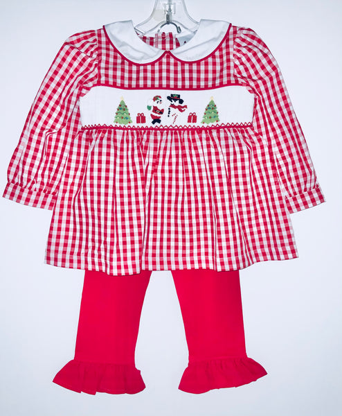 Red Check Christmas Swing Top set