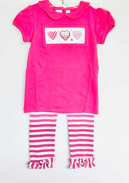 Hot pink heart Legging set