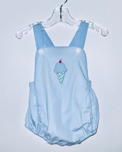 Blue ice cream sunsuit