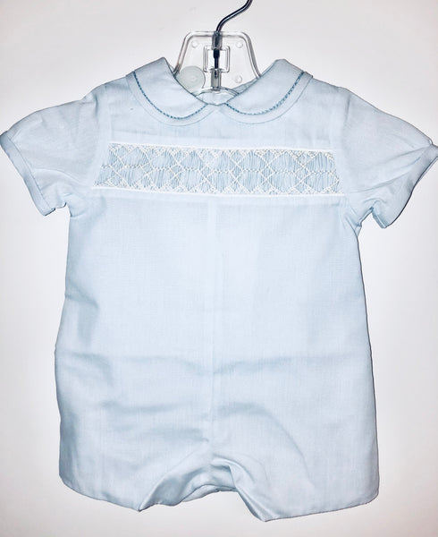 Light blue smock romper