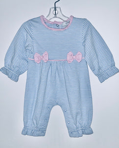 Periwinkle romper with Bows