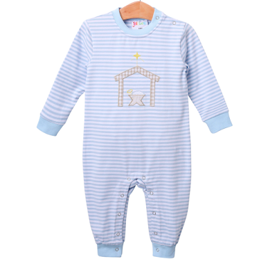 Blue nativity Romper