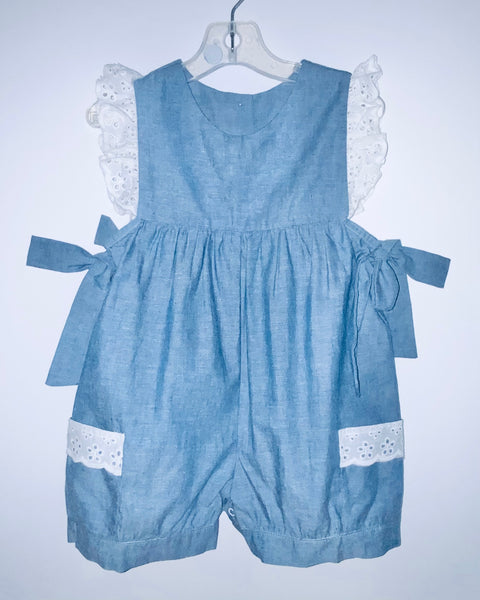 Chambray Lace Romper