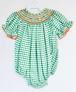 Green Check Pumpkin Bubble