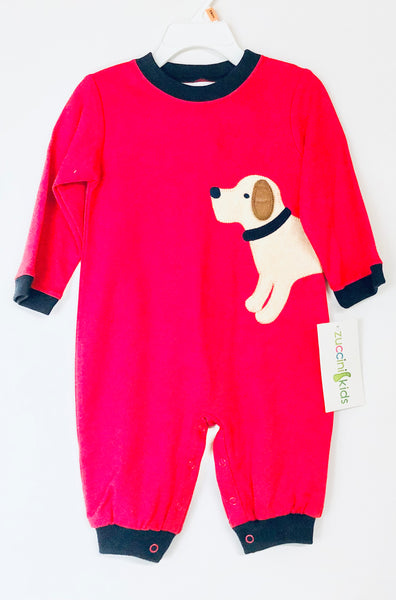 Red dog long romper