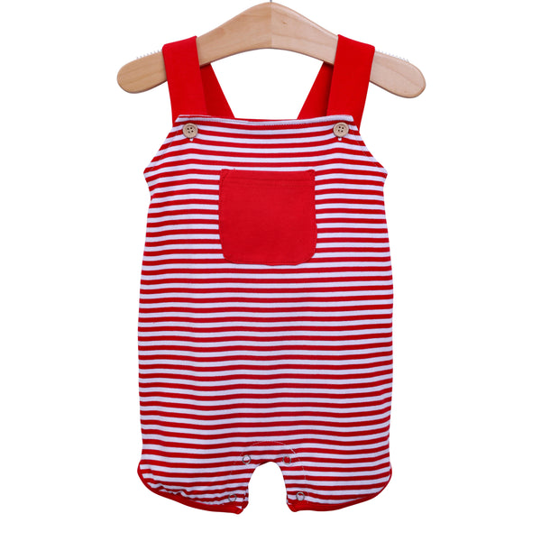 Red pocket shortall