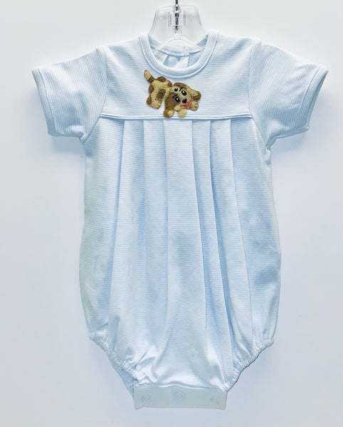 Light Blue Puppy Romper