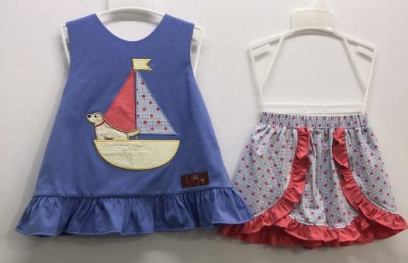 Sail Dog Girls Short set
