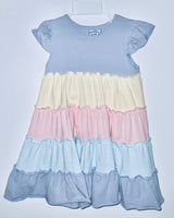 Pastel colors ruffle dress