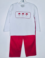 White/Red Santa head Pant set